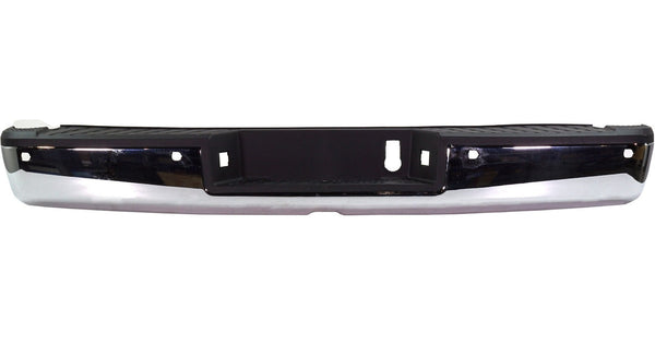 Bumper Rear Assembly Nissan Titan Xd 2016-2019 Chrome With Bar/Pad With Trailer Plug Cutout / Park Assist Sensor , Ni1103134