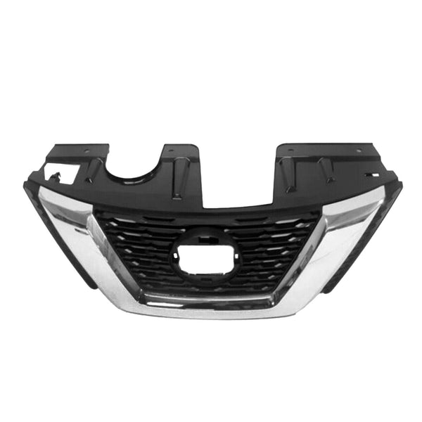 Grille Front Nissan Rogue 2018-2020 Black With Chrome Molding Without Camera , Ni1200295