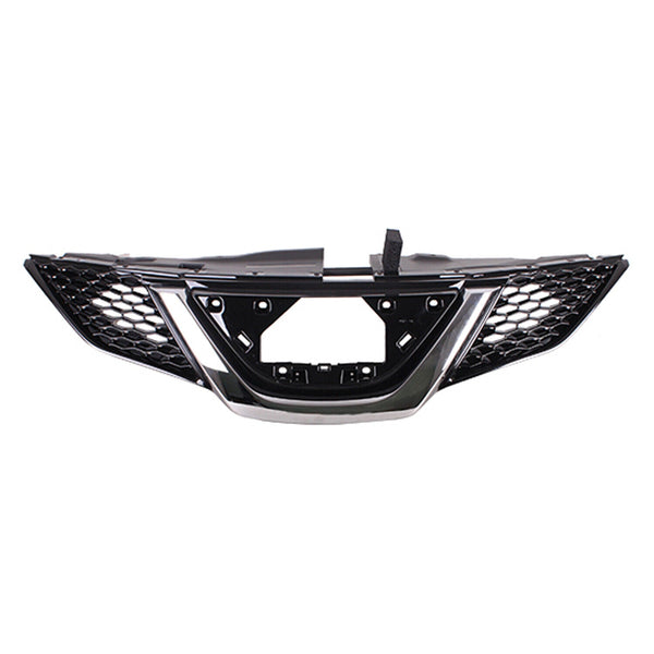 Grille Front Nissan Qashqai 2018-2019 Ptd Black With Chrome Molding Without Camera , Ni1200312