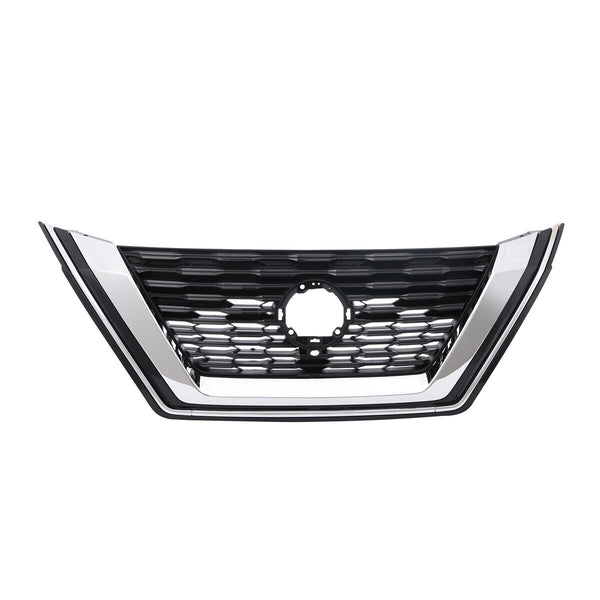 Grille Front Nissan Rogue 2021-2023 Gloss Black With Chrome Molding Without Camera Japan Built , Ni1200329