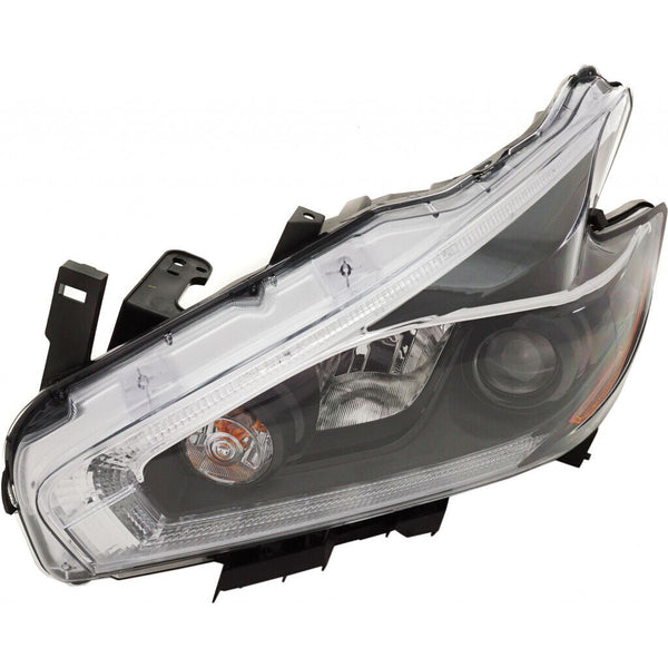 2018 Nissan Murano Head Lamp Driver Side Halogen With Black Bezel , NI2502260U