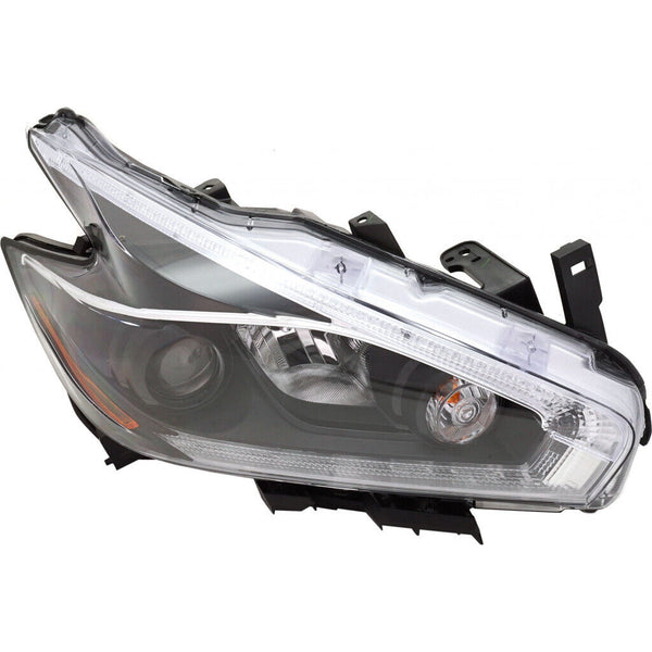 2018 Nissan Murano Head Lamp Passenger Side Halogen With Black Bezel , NI2503260U