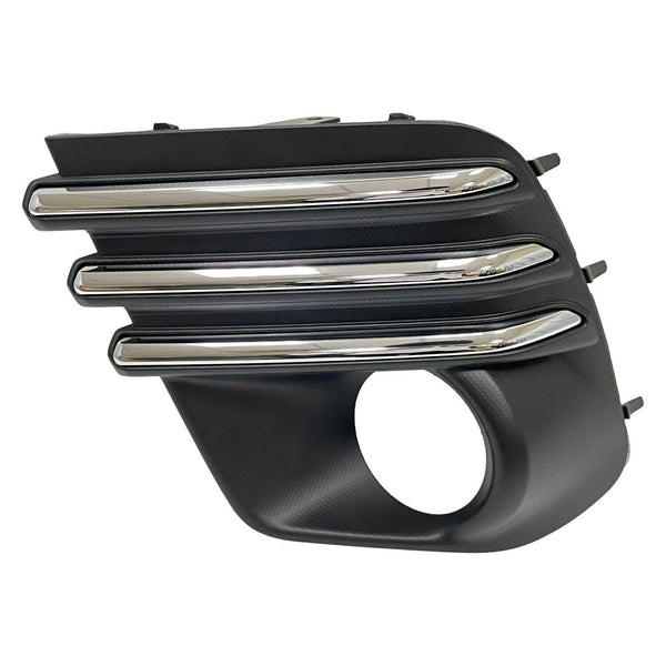 Fog Lamp Bezel Front Driver Side Subaru Forester 2022-2023 Black With Chrome /Round Halogen Fog Lamps Exclude Wilderness/Sprt , Su1038132