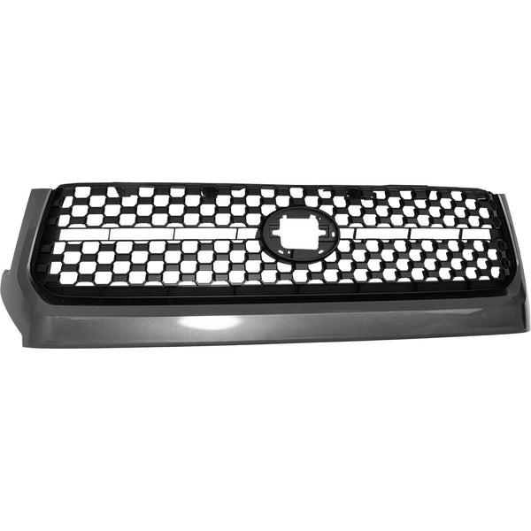 Grille Front Toyota Tundra 2018-2020 Gray With Matte Black Honeycomb Center Sr Models , To1200451