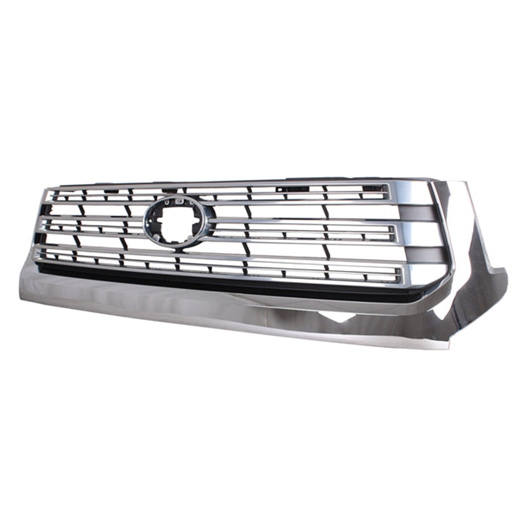 Grille Front Toyota Tundra 2018-2021 Chrome With Silver Bars Ltd Model