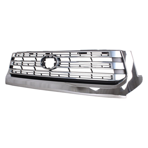 Grille Front Toyota Tundra 2018-2021 Chrome With Silver Bars Ltd Models , To1200459