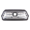 Grille Front Toyota Tacoma 2018-2019 Ptm With All Chrome Center Ltd Model , To1200475