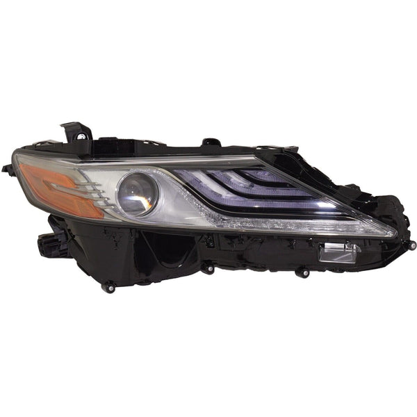 Head Lamp Passenger Side Toyota Camry 2019-2020 Smoked Without Adaptive High Quality , To2503288