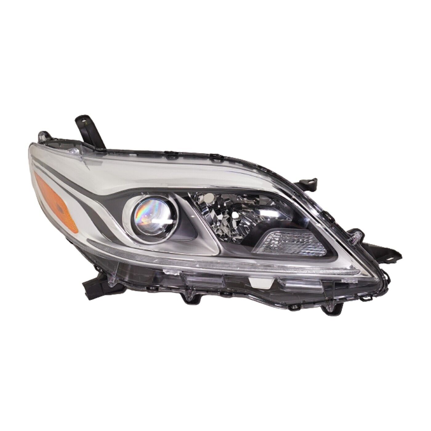 Phare avant côté passager Toyota Sienna 2015-2020, enjoliveur chromé, référence To2519154C - Hunt Parts