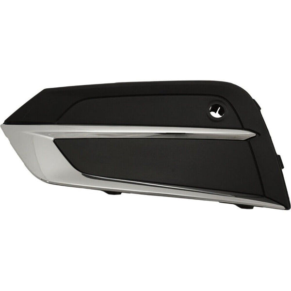 Fog Lamp Cover Driver Side Volvo Xc60 2018-2021 Textured Black With Chrome Molding , Vo1038111