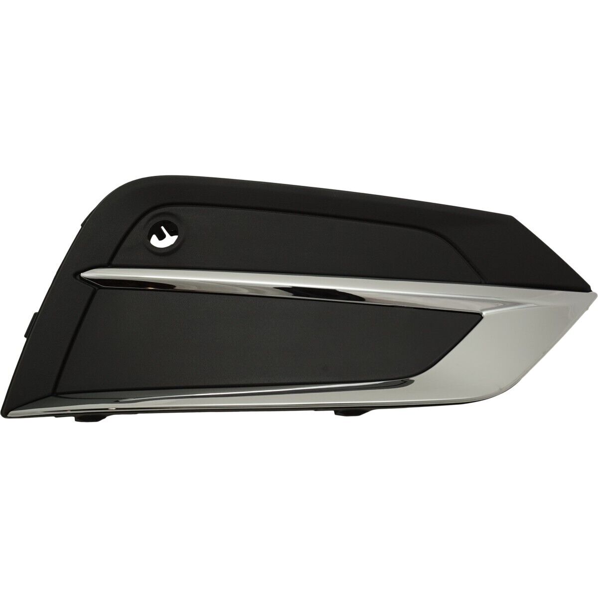 Cache antibrouillard côté passager pour Volvo XC60 (2018-2021), noir texturé avec baguette chromée, VO1039111 - Hunt Parts