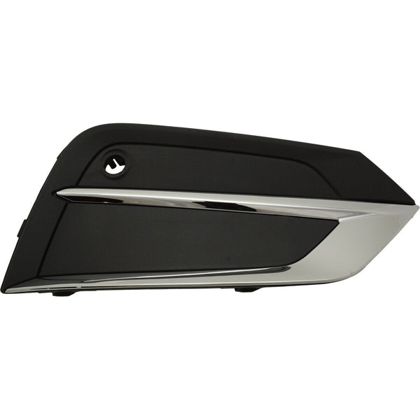 Fog Lamp Cover Passenger Side Volvo Xc60 2018-2021 Textured Black With Chrome Molding Strip , Vo1039111