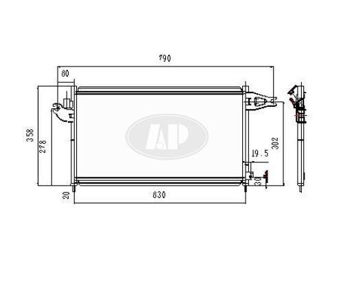 Condenseur Acura RSX 2002-2006 3060, AC3030117 - Hunt Parts