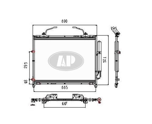 Condenseur Acura MDX 2003-2006 3290, AC3030118 - Hunt Parts