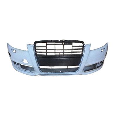 Pare-chocs avant Audi A6 2009-2011 avec lave-glace, sans trou pour capteur, sans pack S-Line, apprêté, AU1000170
