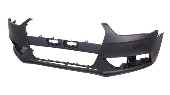 Pare-chocs avant Audi A4 2013-2016 sans pack S-Line avec lave-phares/lunettes de direction, sans capteur, apprêt noir, AU1000189C