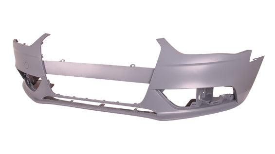 Pare-chocs avant Audi A4 2013-2016 sans pack S-Line, sans lave-phares ni capteur, apprêt gris, AU1000190