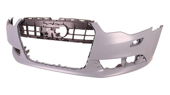 Pare-chocs avant Audi A6 2012-2015 avec capteur/orifice de lavage, sans pack S-Line, apprêté, AU1000208