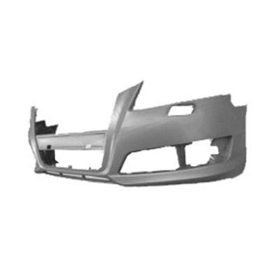 Pare-chocs avant Audi A3 2009-2013 avec orifice de lavage, sans orifice pour capteur, sans pack sport, apprêté, AU1000222