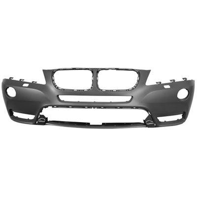 2011-2014 Bmw X3 Bumper Front Primed With Head Lamp Washer With Out M Pkg