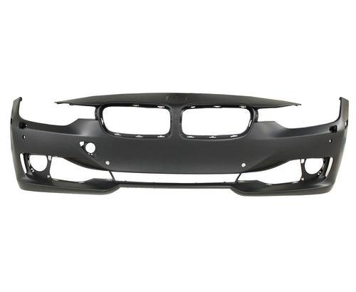 2012-2015 Bmw 3 Series Sedan Bumper Front With Sensor/Wash/Park Distance Control With Out Cam Hole With Out Moulding Hole Primed