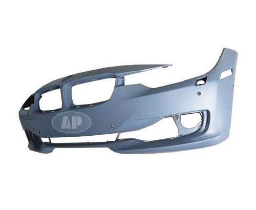 2012-2015 Bmw 3 Series Sedan Bumper Front With Sensor/Wash/Cam With Out Park Distance Control With Out Moulding Hole Primed