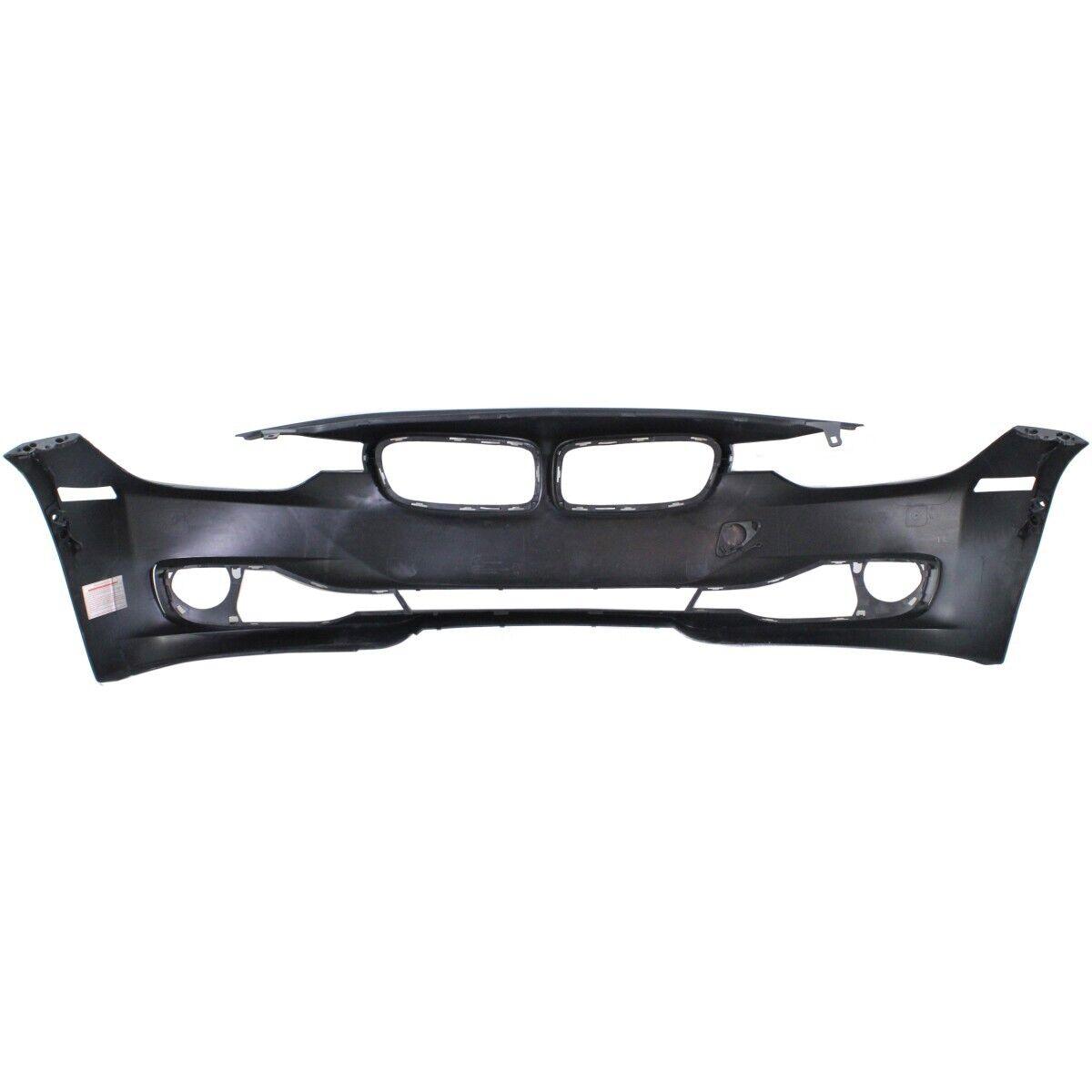 Pare-chocs avant BMW Série 3 Berline 2012-2015 avec trou pour capteur/aide au stationnement, sans orifice pour lave-glace/came, sans trou pour moulure, apprêté, BM1000263C