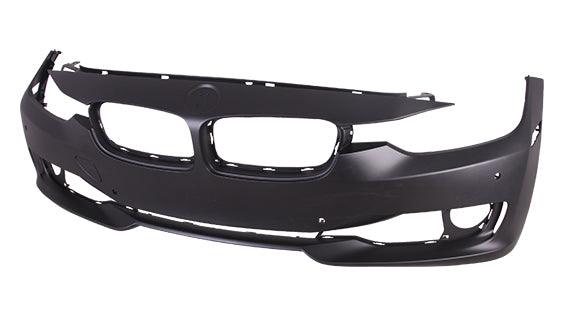 2012-2015 Bmw 3 Series Sedan Bumper Front With Sensor/Cam With Out Wash/Park Assist Hole With Out Moulding Hole Primed