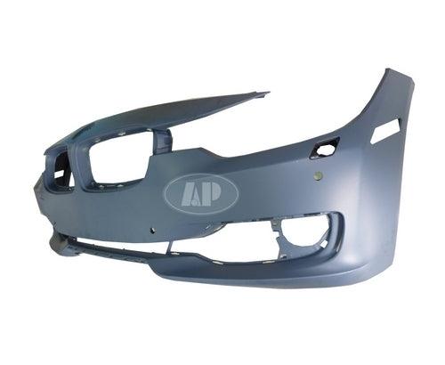 Pare-chocs avant BMW Série 3 Touring 2014-2015 avec capteur/lave-glace, sans caméra/aide au stationnement, avec trou de moulure, apprêté, BM1000270