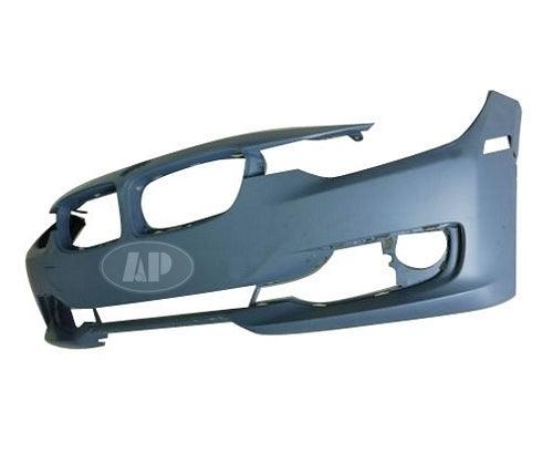 Pare-chocs avant BMW Série 3 Touring 2014-2015 avec trou pour capteur/aide au stationnement, sans orifice pour lave-glace/caméra, avec trou pour moulure, apprêté, BM1000273