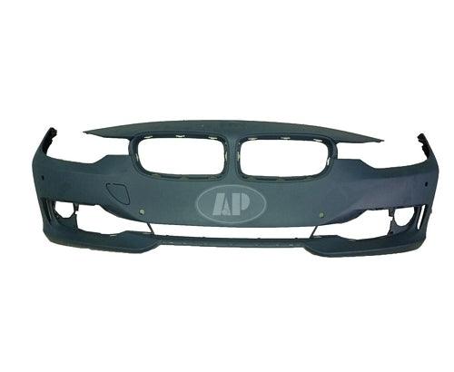 Pare-chocs avant BMW Série 3 Touring 2014-2015 avec capteur, sans lave-glace/caméra/aide au stationnement, avec trou de moulure, apprêté, BM1000275