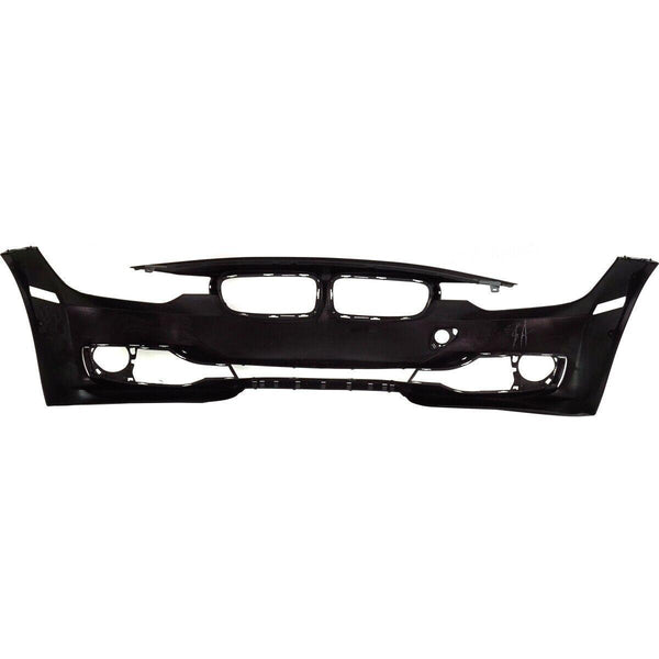 2012-2015 Bmw 3 Series Sedan Bumper Front With Out Sensor/Wash/Cam/Park Distance Control With Moulding Hole Primed Capa