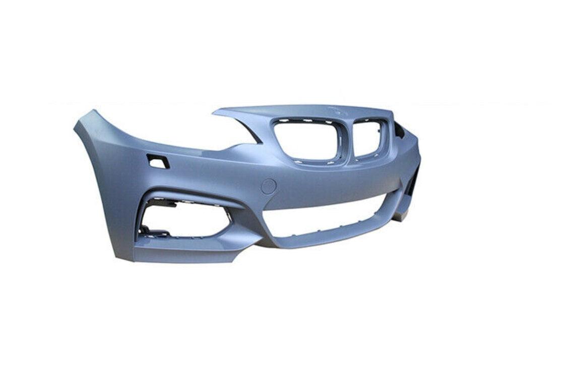 Pare-chocs avant BMW 228i 2014-2016 apprêté sans capteur/lave-glace avec pack M, BM1000329
