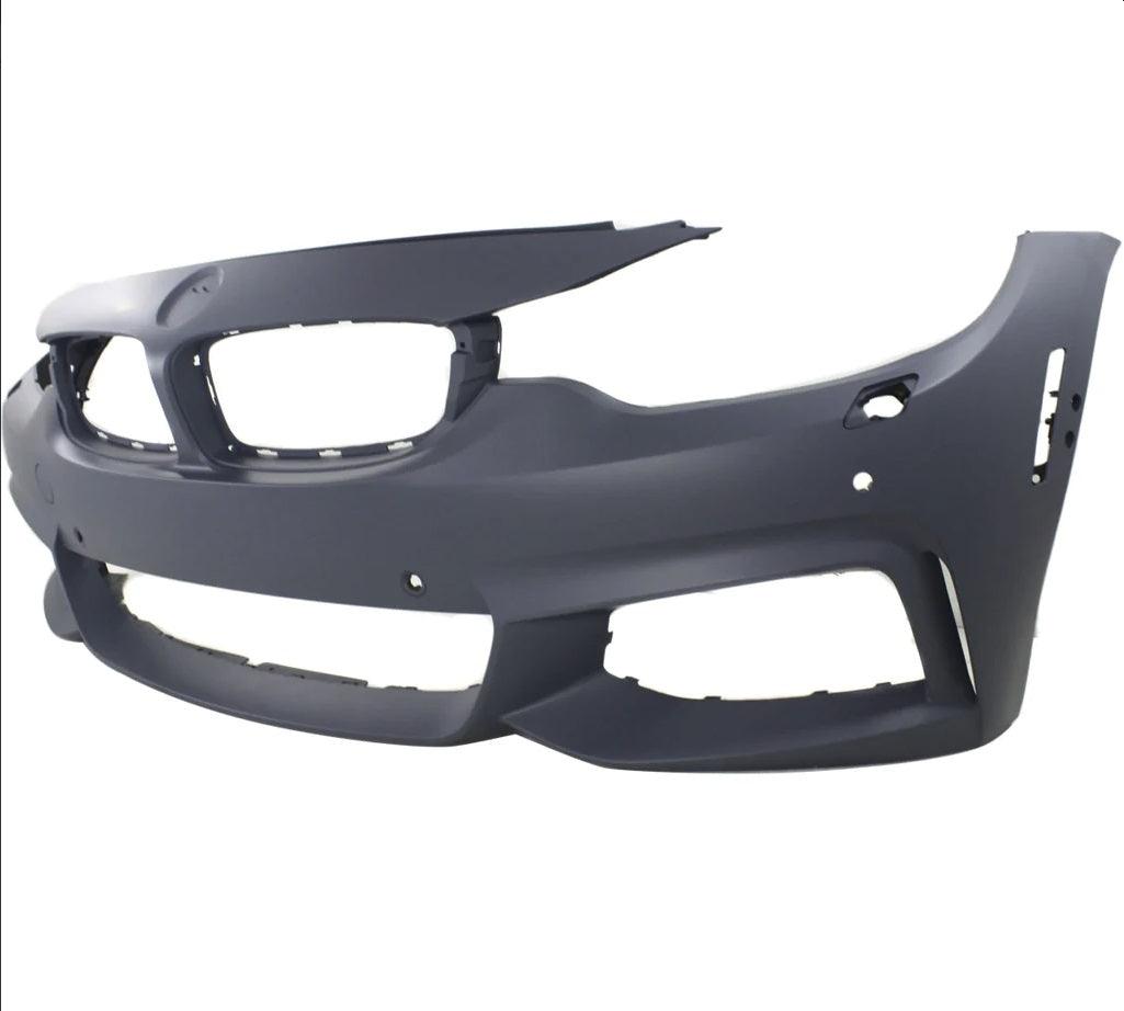 Pare-chocs avant BMW 435i 2014-2016 apprêté avec lave-glace, aide au stationnement, caméra de recul, système d'assistance au stationnement et pack M, BM1000345
