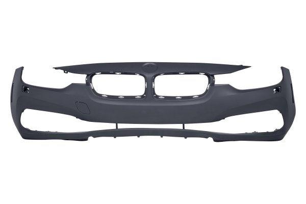 2016-2018 Bmw 3 Series Sedan Bumper Front With Out Park Distance/Park Assist With Washer Base Model With Out Lower Center Moulding Slot