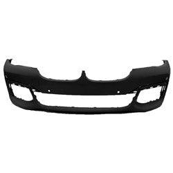 Pare-chocs avant apprêté pour BMW Série 7 (2016-2019) avec Park Assist/Park Distance/Pack M, sans bouchon de lave-glace, référence BM1000453C - Hunt Parts