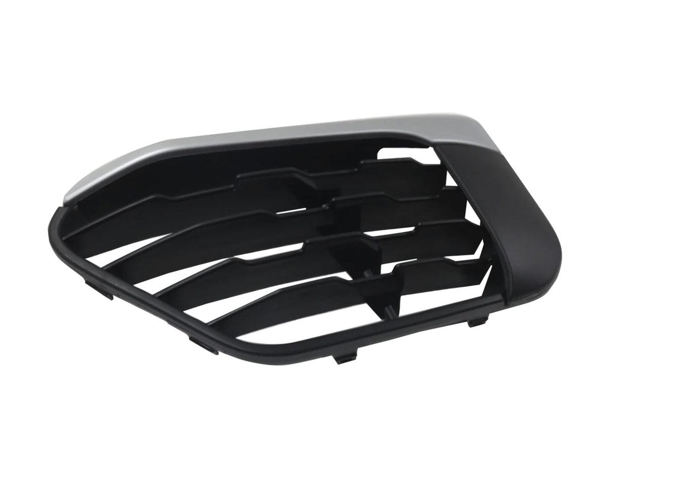 Calandre inférieure côté conducteur BMW X1 2016-2019 Noir laqué avec moulure argentée, sans capteur, modèle X-Line, BM1038200