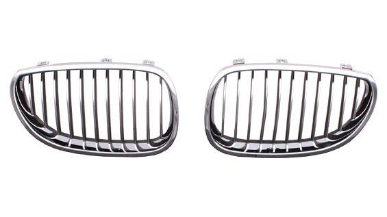 2004-2010 Bmw 5 Series Grille Driver Side Chrome.Black