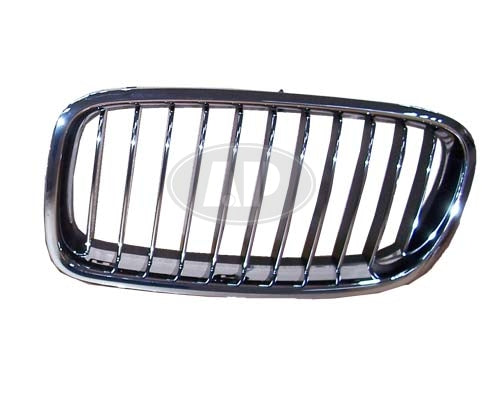 Calandre côté conducteur pour BMW Série 3 Berline 2012-2018, chromée/noire, modèle standard, BM1200232U - Hunt Parts