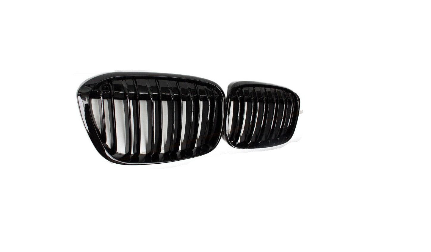 Calandre avant noire brillante avec lamelles noires pour BMW 330i (2019-2021), compatible avec la caméra et la finition Sport Line (sans pack M), référence BM1200311