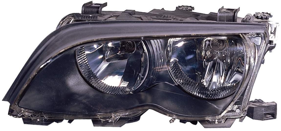 Phare avant gauche (côté conducteur) pour BMW Série 3 Touring (2002-2005), halogène noir haute qualité, référence BM2502122