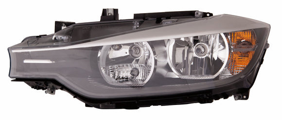 Head Lamp Driver Side Bmw 3 Series Sedan 2012-2015 Halogen Capa , Bm2502169C