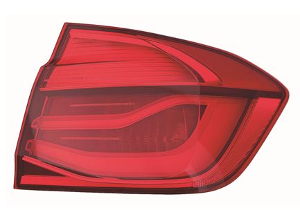 Feu arrière côté passager pour BMW Série 3 Berline 2016-2018, capuchon LED, BM2805123C - Hunt Parts