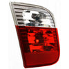 2002-2005 Bmw 3 Series Sedan Trunk Lamp Driver Side (Back-Up Lamp) Clear/Red Lens High Quality