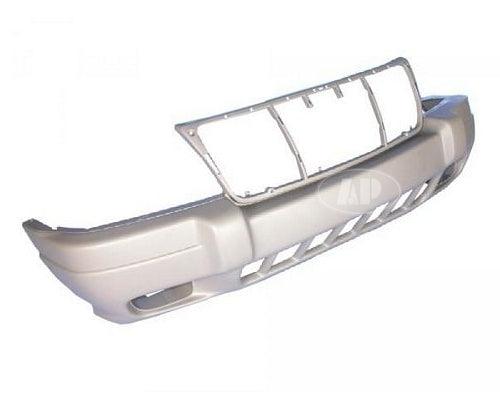 Pare-chocs avant Jeep Grand Cherokee 1999-2003 avec emplacement pour phare antibrouillard, finition texturée gris/brun pierre, Larido, CH1000312