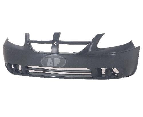 2005-2007 Dodge Caravan Bumper Front Primed With Fog Lamp Hole Capa