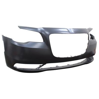 Pare-chocs avant apprêté pour Chrysler 300 (2015-2021), sans capteur ni trou pour crochet de remorquage (sauf SRT-8), CH1000A21