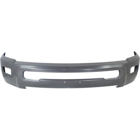 Bumper Face Bar Front Dodge Ram 3500 2010 Painted Gray With Fog Lamp Hole