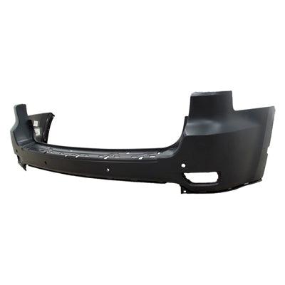 Pare-chocs arrière Jeep Grand Cherokee 2011-2013 apprêté avec capteur de stationnement et garniture chromée Capa, CH1100953C