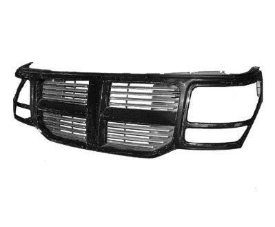 Calandre Dodge Nitro 2007-2011 noire avec cadre noir, CH1200321